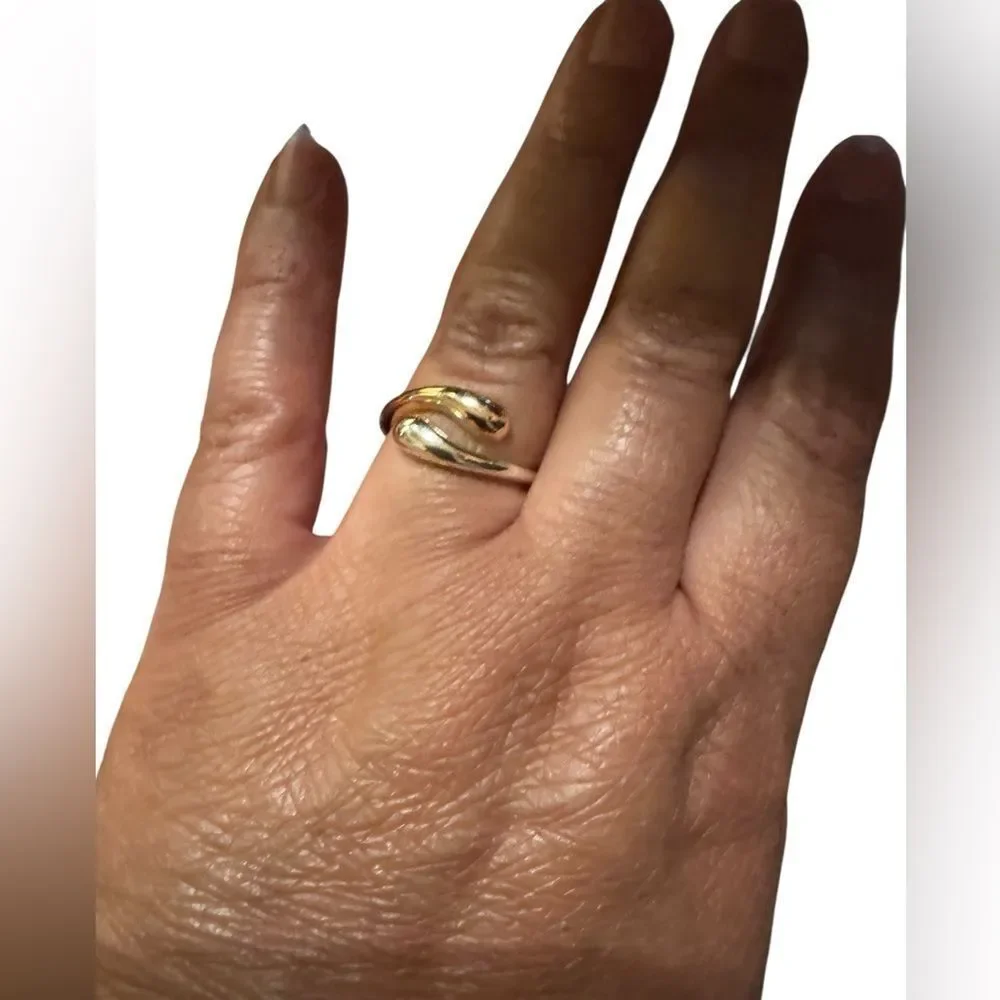 And Now This Two Tone Bypass Ring size 8